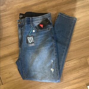 NWT LuLaRoe Distressed Skinny Fit Blue Jeans 1405 40